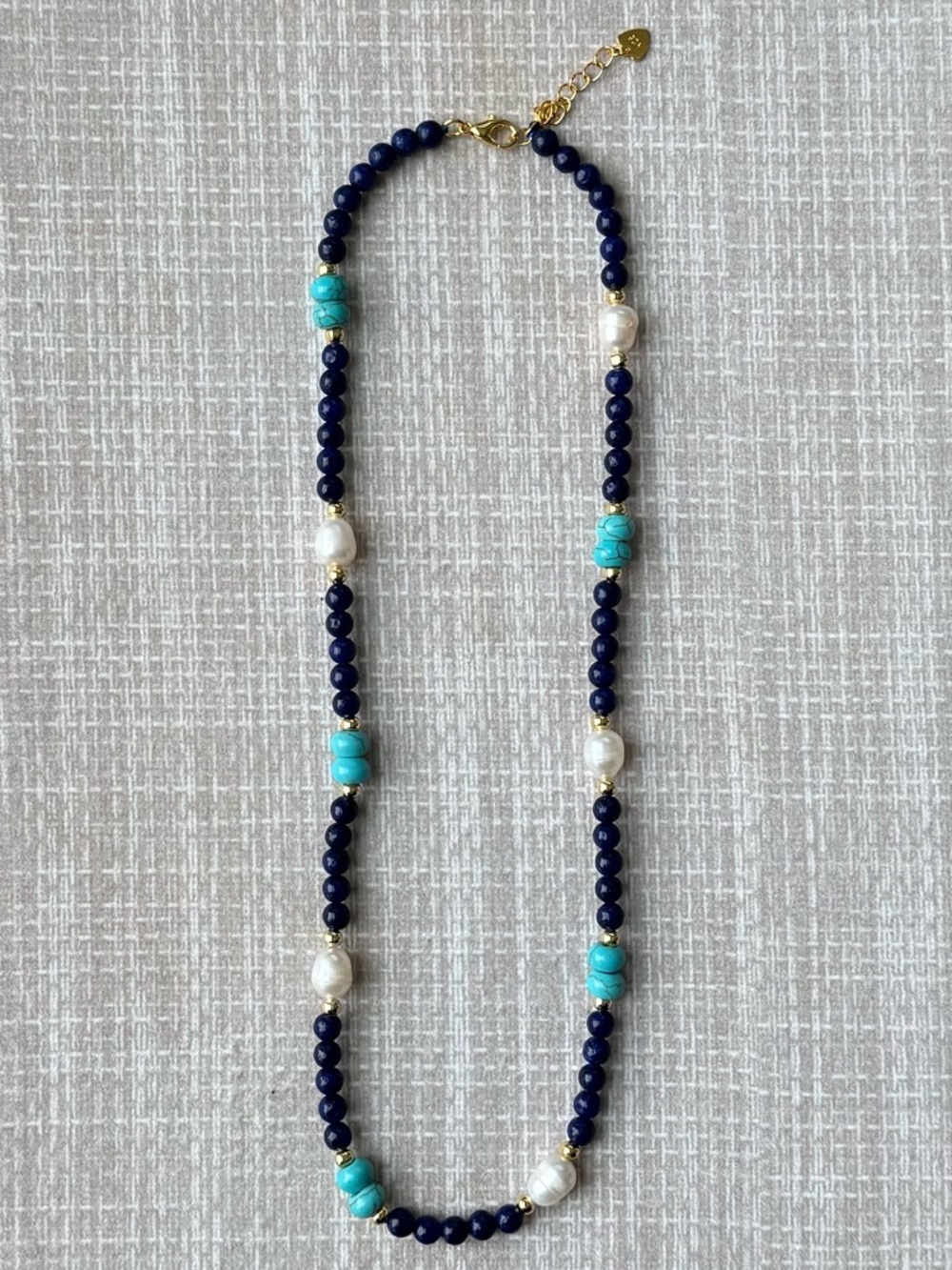 NWOT Tuckernuck Lapis Lazuli, Turquoise, and Pearl Necklace